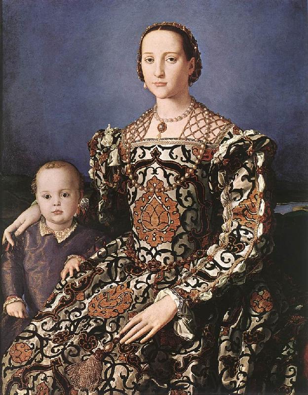 BRONZINO, Agnolo Eleonora of Toledo with her son Giovanni de  Medici Norge oil painting art